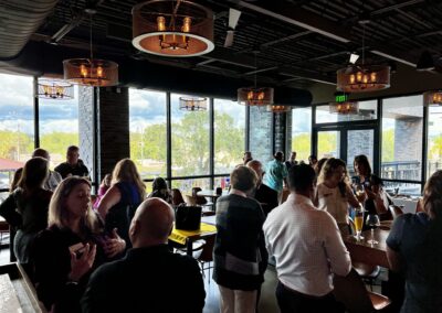 Attendees gather during the networking event.