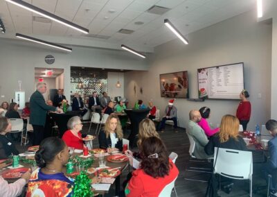 Meeting prior to the holiday event
