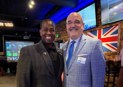 Dr. Hicks from ELC Hillsborough and Ric Banciella from Children's Movement Florida take a photo.
