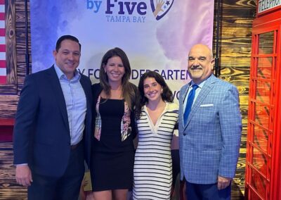 Diana Santangelo (TB5 Director), Jason Soos (Synovus Bank), Ric Banciella (Children's Movement), and Gia Silver (CFTB).