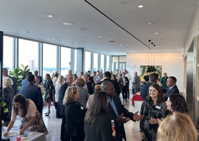 Awardees at the top of the Synovus building for award ceremony.