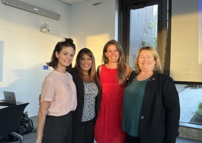 Diana Santangelo with other businesspeople.