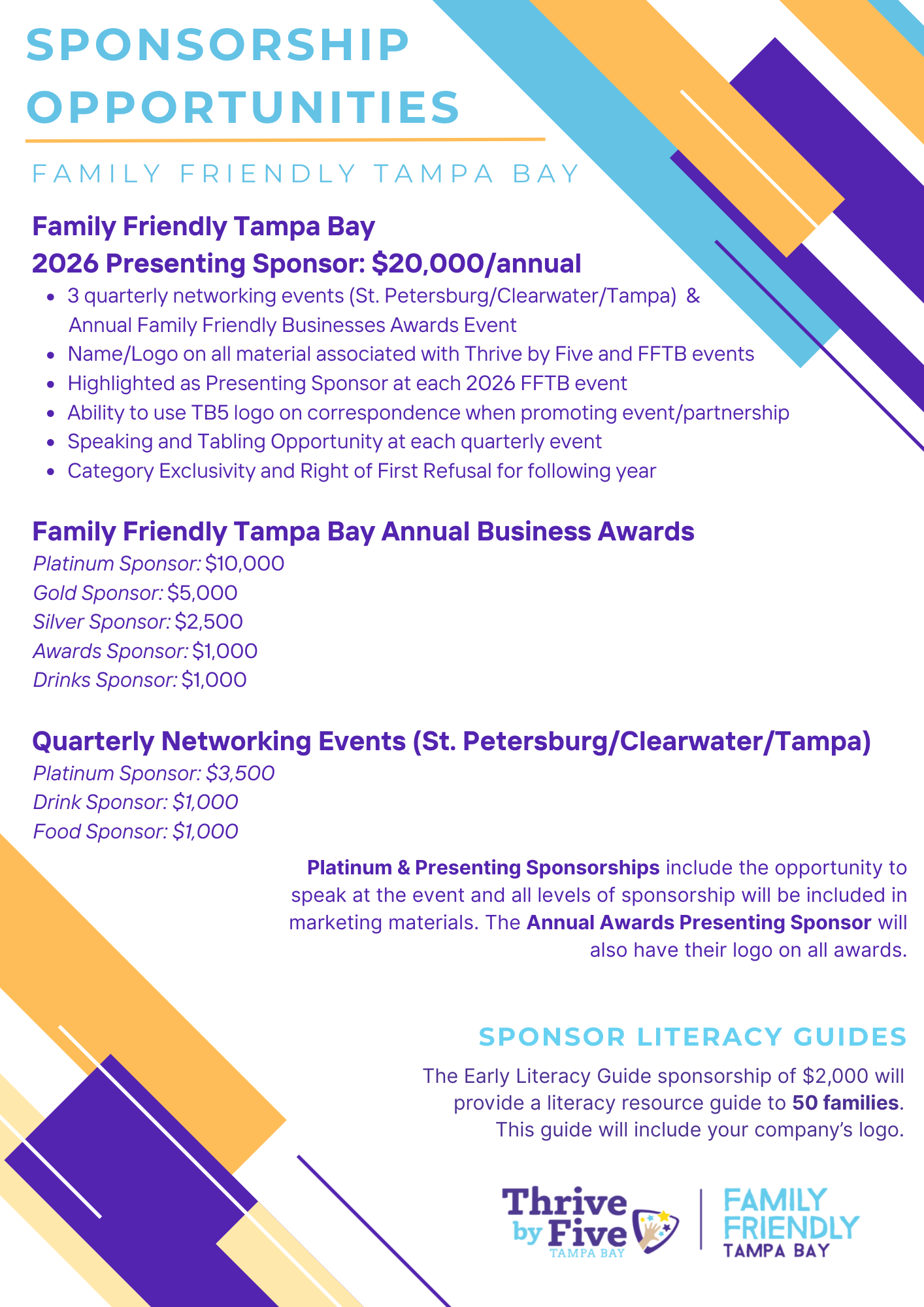 Sponsorship Opportunities 2025-2026